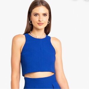 BLACK HALO - Elegant Blue Women's Crop Top - Size 2